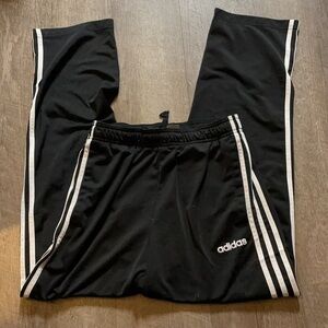 Medium adidas black white track pants
